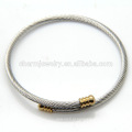 Moda New Arrived torcido simples barata bracelete de aço inoxidável pulseira GSL006